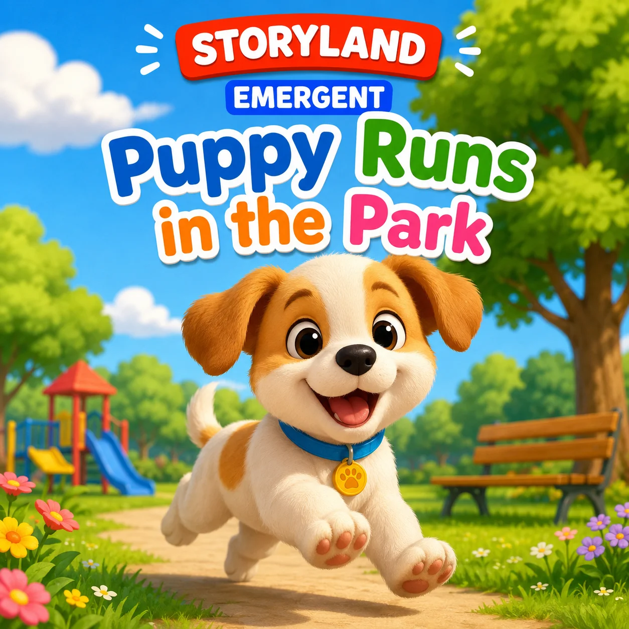Puppy Runs in the Park